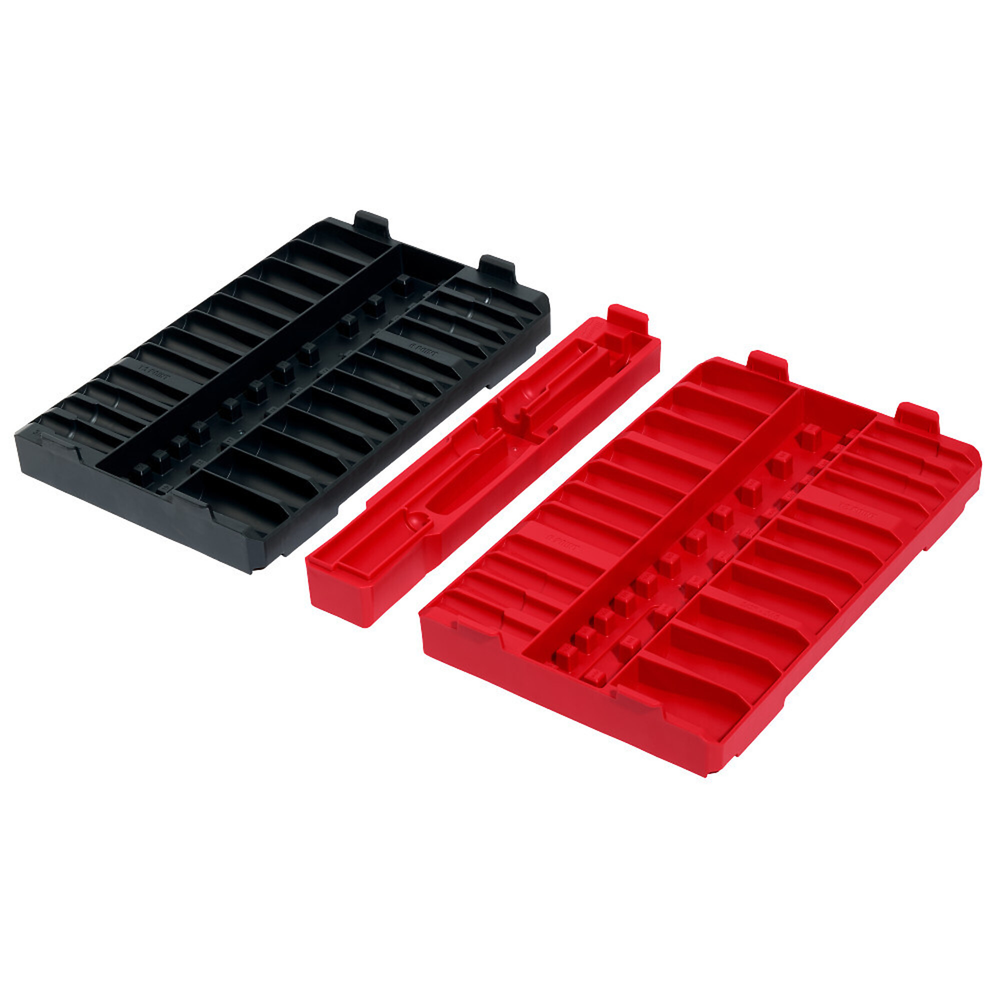 Milwaukee 98pc 3/8" Drive 6-Point & 12-Point Metric & SAE Ratchet and Socket Trays, Model# 48-22-9285T